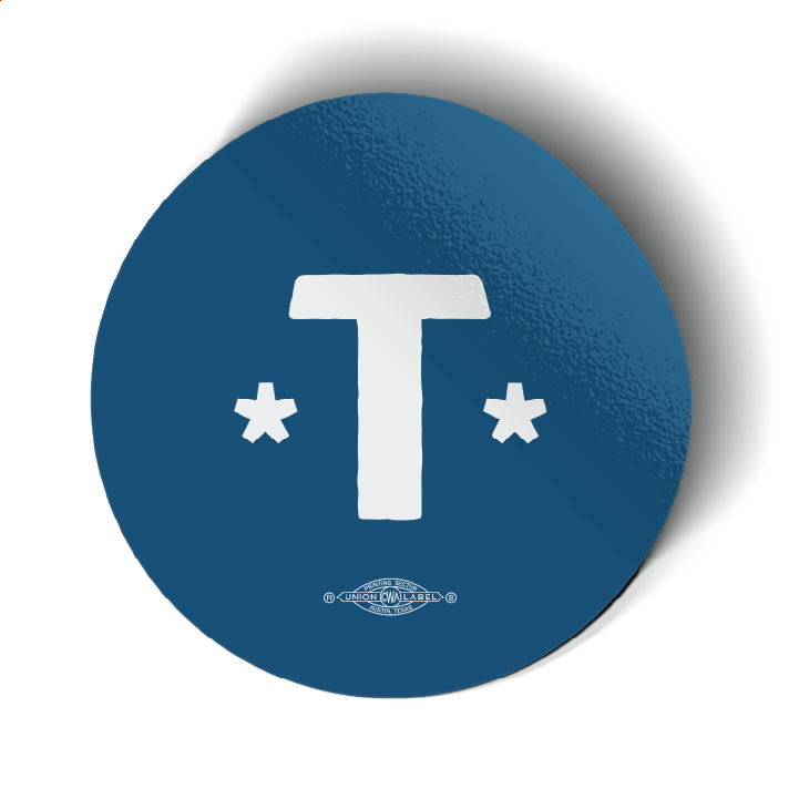 Talarico T Stars - Blue (3" x 3" Vinyl Sticker -- Pack of Two!)