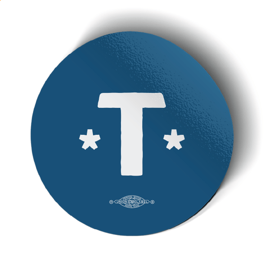 Talarico T Stars - Blue (3" x 3" Vinyl Sticker -- Pack of Two!)