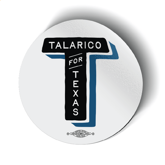 Talarico For Texas - Blue (3" x 3" Vinyl Sticker -- Pack of Two!)