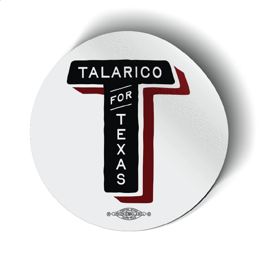 Talarico For Texas - Red (3" x 3" Vinyl Sticker -- Pack of Two!)
