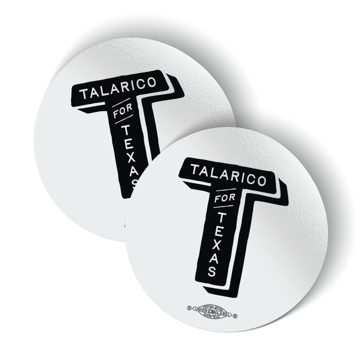 Talarico T (3" x 3" Vinyl Sticker -- Pack of Two!)