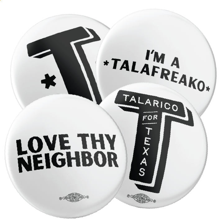 Love Thy Neighbor (2.25" Pin-Back Button -- Combo Pack of Four!)