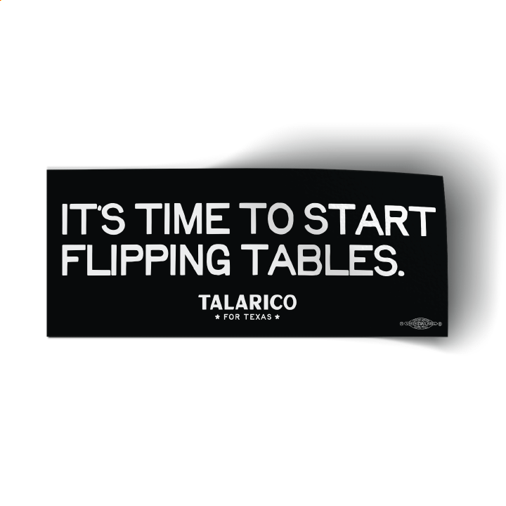 Flipping Tables - Black Colorway (9.5" x 4" Vinyl Sticker)