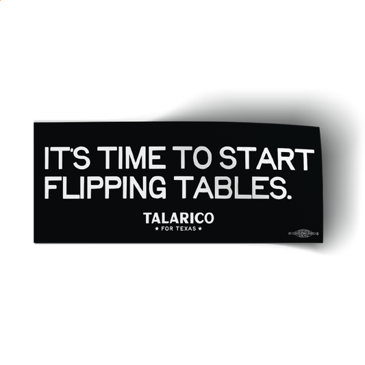 Flipping Tables - Black Colorway (9.5" x 4" Vinyl Sticker)