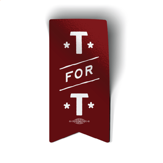 T For T Banner - Red (2" x 4" Vinyl Sticker -- Pack of Two!)
