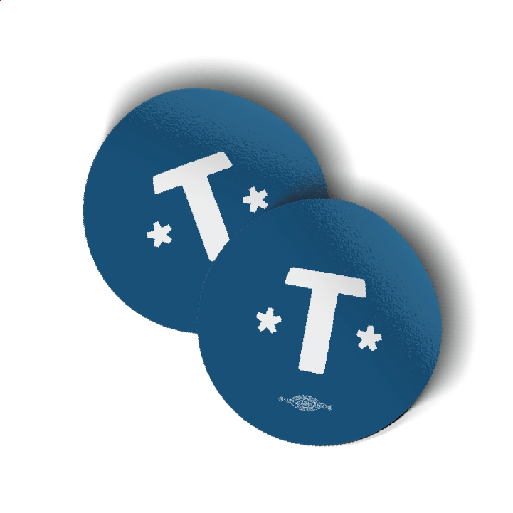 Talarico T Stars - Blue (3" x 3" Vinyl Sticker -- Pack of Two!)