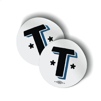 Talarico T Stars - Blue Outline (3" x 3" Vinyl Sticker -- Pack of Two!)
