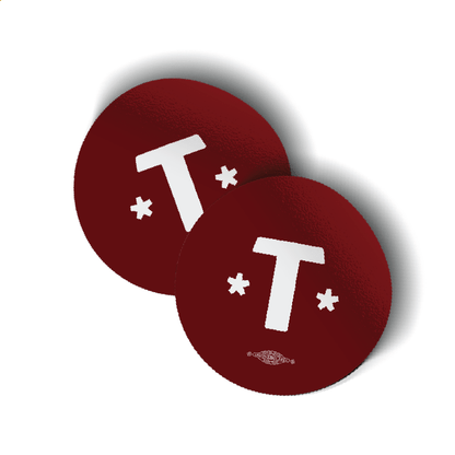 Talarico T Stars - Red (3" x 3" Vinyl Sticker -- Pack of Two!)