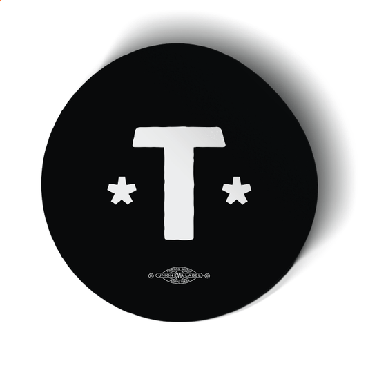 Talarico T Stars - Black (3" x 3" Vinyl Sticker -- Pack of Two!)