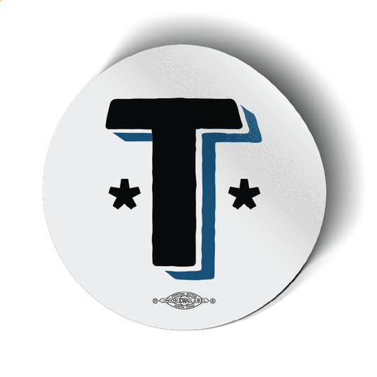 Talarico T Stars - Blue Outline (3" x 3" Vinyl Sticker -- Pack of Two!)