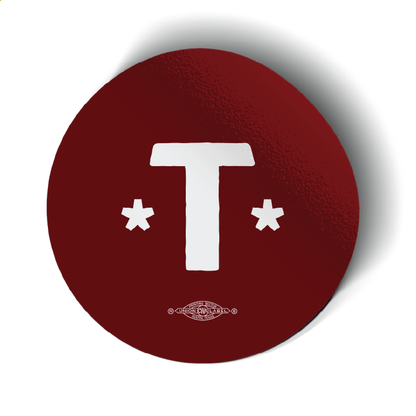 Talarico T Stars - Red (3" x 3" Vinyl Sticker -- Pack of Two!)
