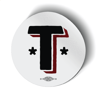 Talarico T Stars - Red Outline (3" x 3" Vinyl Sticker -- Pack of Two!)