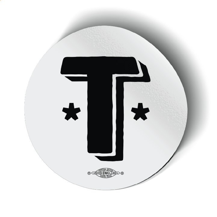 Talarico T Stars - Black Outline (3" x 3" Vinyl Sticker -- Pack of Two!)