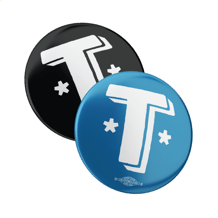 Talarico T Stars - Blue (2.25" Pin-Back Button -- Combo Pack of Two!)