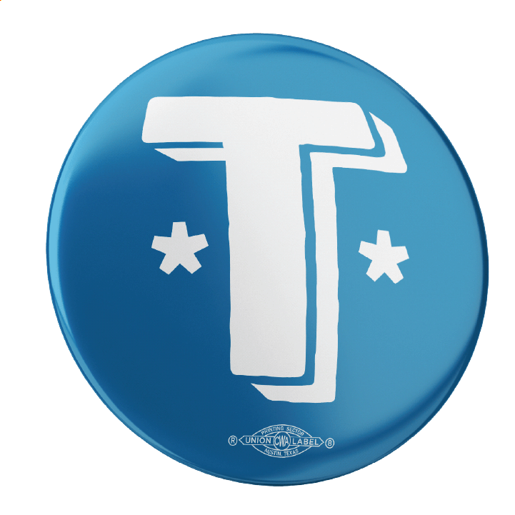 Talarico T Stars - Blue (2.25" Pin-Back Button -- Combo Pack of Two!)