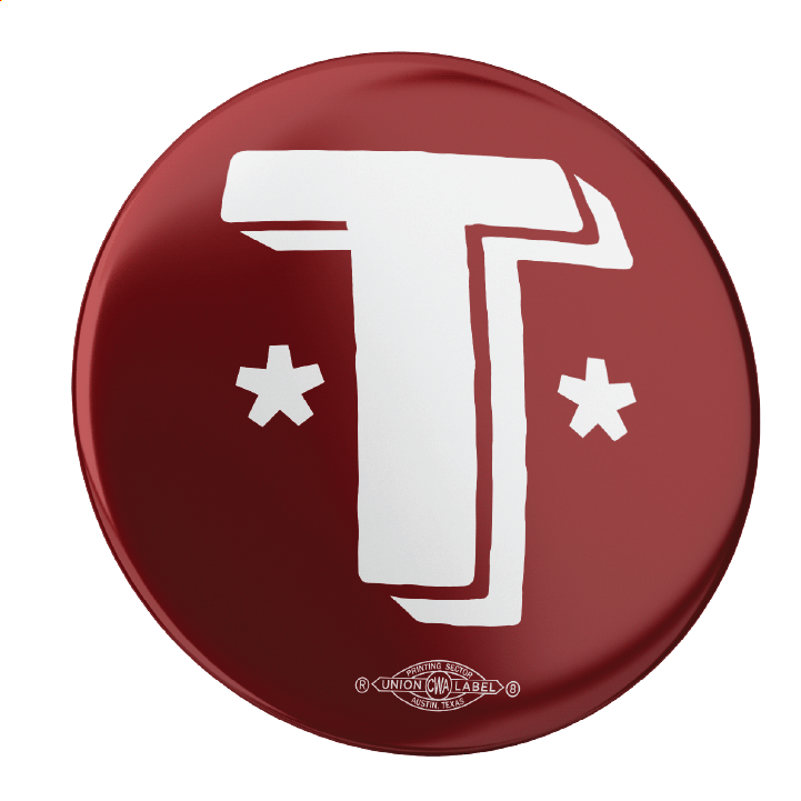 Talarico T Stars - Red (2.25" Pin-Back Button -- Combo Pack of Two!)