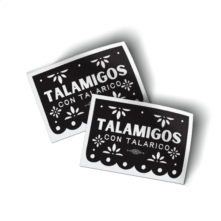 Talamigos (4" x 2.7" Vinyl Sticker -- Pack of Two!)