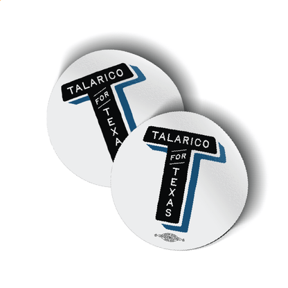 Talarico For Texas - Blue (3" x 3" Vinyl Sticker -- Pack of Two!)