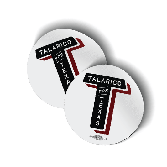 Talarico For Texas - Red (3" x 3" Vinyl Sticker -- Pack of Two!)