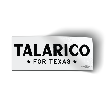 Talarico For Texas (6" x 2.5" Bumper Sticker -- Pack of Two!)