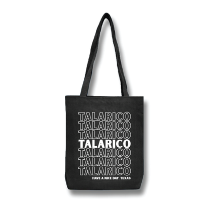 Talarico Stacked (Black Canvas Tote)