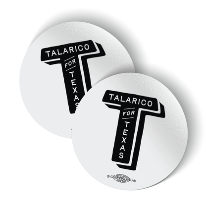 Talarico T (3" x 3" Vinyl Sticker -- Pack of Two!)